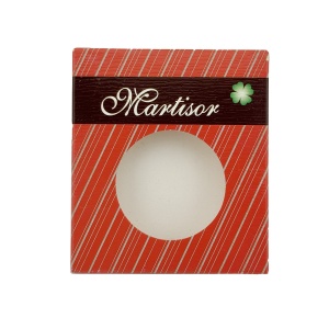 Ambalaje de Carton pentru Martisoare, Flippy, Set 200 Bucati, Cutii pentru Brosa Martisor, Model Rosu, 8 x 7 cm, Decupaj Central Rotund
