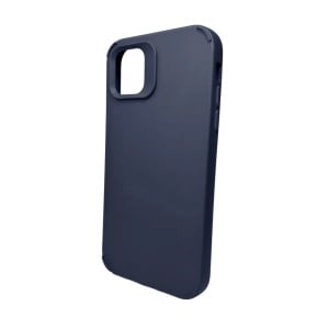 Husa Apple iPhone 14, Flippy, din Silicon Lichid, Interior din Microfibra, Lentile Fosforescente de Protectie Camera, Anti Amprenta, Rezistenta la Socuri, Albastru Marin