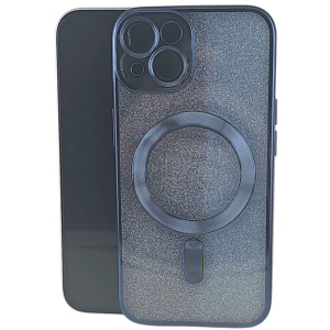Husa de Protectie 2 in 1, Flippy, pentru Apple iPhone 15 Plus, Compatibila MagSafe, Magnetica, cu Protectie Lentila, din TPU, Albastru Marin
