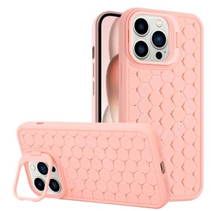 Husa de Protectie TPU, Flippy, pentru Apple iPhone 14 Plus, 3D Cube, cu Inel, Protectie Camera, Antisoc, Antizgariere, Antialunecare, Acoperire Completa, Roz