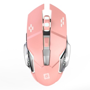 Mouse Wireless, Flippy, 6 Butoane, DPI Ajustabil 1200-3600, Iluminare RGB Tip Breathing, Reincarcabil, 138x80x38 mm, Compatibil MacBook/iPad/Laptop, Roz