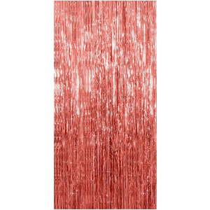 Perdea Franjurata, Flippy, Model Decor Petrecere, pentru Fundal de Poze, Amenajare Colorata a Petrecerii, Dimensiune 100x200 cm, Rose Gold