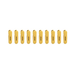 Set 10 de Cleme pentru Haine, Flippy, de Prindere pentru Pantaloni, Atasabile la Umerase, 1.6x2.3x6.35 cm, Galben