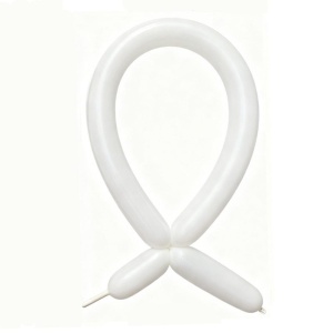 Baloane de Modelaj, Flippy, Set 50 bucati, Model Standard, din Latex, 30 x 1.5 cm, 1.8 g per unitate, pana la 150 cm, Alb
