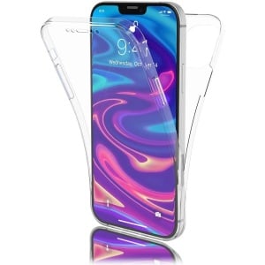 Husa de protectie Flippy® pentru Samsung A7 2016 Full Tpu 360 V2 Transparent cu margini albe