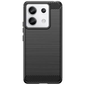 Husa de Protectie pentru Xiaomi Redmi Note 13 Pro Plus, Flippy, Protectie 360, din TPU cu element de Carbon, Anti Alunecare, 1.8 mm, Negru