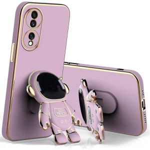 Husa Telefon 2in1, Flippy, Compatibila Huawei Mate 60 Pro, Carcasa TPU cu Suport Inclus Tip Astronaut, Protectie Camere, Mov