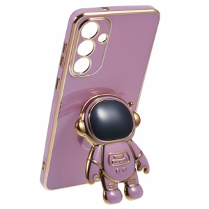 Husa Telefon 2in1, Flippy, Compatibila Samsung Galaxy S23 Plus, Carcasa TPU cu Suport Inclus Tip Astronaut, Protectie Camere, Mov