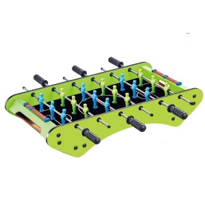 Masa de Fotbal cu Teren, Flippy, fara Picioare, 6 Manere, Tablou de Scor, 71.3 x 10 x 36 cm, din Lemn/Otel/Metal, Verde