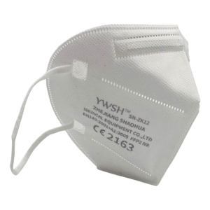 Set 3 bucati Masca de protectie faciala, Flippy®️, de unica folosinta, FFP2 CE 2163, 5 straturi, nesterila, ambalaj individual, Alb