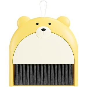 Set Matura si Faras, Flippy, Pentru Birou, din PP, Model Ursulet, 23.5 x 18 cm, Galben