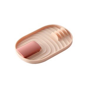 Suport Pliabil, Flippy, pentru Capace, Linguri, Multifunctional, Plasare pe Blatul de Bucatarie, 11.5 x 18 x 2.2 cm, Roz