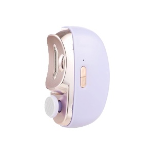 Unghiera Electrica 2 in 1, Flippy, Taiat si Slefuit, 2 Viteze, Lumina LED, Design Ergonomic, Compartiment Resturi, Portabila, Silentioasa 65 db, USB-C, Manichiura, Ideal Pentru Copii si Adulti, 8.5 x 6.8 x 3.3 cm, Violet