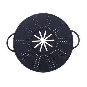 Capac Sita pentru Tigaie, Flippy, 28 inch, Capac din Silicon pentru Scuregere, Rezistent la Remperaturi ridicate, Anti-Stropire, Deflector de Ulei, Negru
