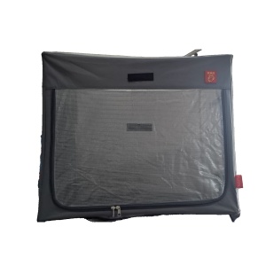 Cusca Animale pentru Uscare Blana, Flippy, din Textil, Fereastra Transparenta, 62 x 40 x 50 cm, Gri