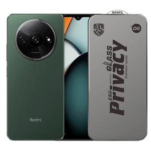 Folie de Protectie pentru Xiaomi Redmi A3, Flippy, Sticla Securizata ESD Antistatica, Super-X Privacy OG, Margini Negre, 0.30 mm, Transparent Inchis