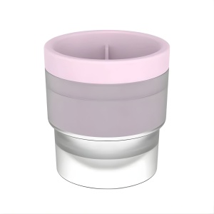 Forma pentru Gheata, Flippy, Sfera XL 6 cm, Silicon Alimentar Premium, Reutilizabila, Topire Lenta pentru Whiskey si Cocktail, Design Stackable, Roz