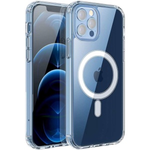 Husa Magsafe Acrylic two-in-one large hole magnetic shell pentru IP13 PRO 6.1 Transparenta