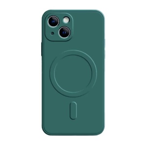 Husa Protectie, Flippy, Husa de Protectie Compatibila cu iPhone 13 Pro, Liquid MagSafe, Ring-Shaped, Magnetica, Verde
