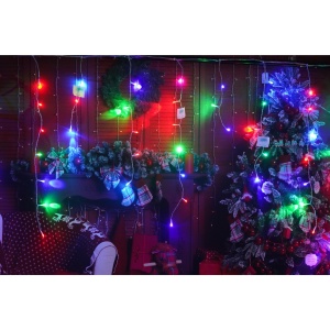 Instalatie de Craciun, Flippy®, Tip Turturi, Sectiune 5 m, 143 LED-uri, 8 Jocuri de Lumini, Fir Alb, Lumina RB-RG, IP44, Interconectabila