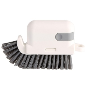 Perie Multifunctionala 3 in 1 de Curatare, Flippy, pentru Bucatarie, Vesela, Geamuri, Cap Detasabil, 9x15x2.5 cm, Gri