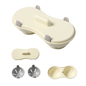 Recipient Dublu pentru Oua, Flippy, din Plastic , pentru Gatit la Microunde, 22 x 11.8 x 8 cm, Gri