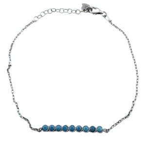 Bratara pentru Dame, Jolie Silver, Argint 925, Model Tenis cu 9 Pietre, Ajustabila, 2.12 gr, Argintiu