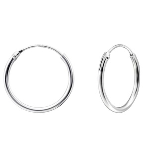 Cercei Argint 925, Jolie Silver, pentru Dama, Model Creole, 0.12 cm, 0.68 g, Argintiu