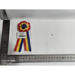 Insigna Textila tip Coarda, Flippy, Insigna Drapelul Romaniei, din Material Textil, 5.3 cm, insigna Tricolorul Romaniei, Multicolor - Img 2