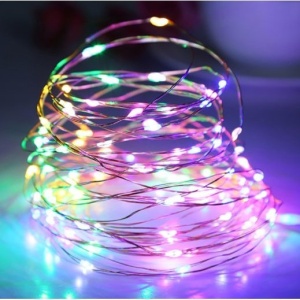 Instalatie Craciun, 10 metri, 100 LED-uri, multicolor RGB, sincronizare muzica, telecomanda 12 de functii, USB, fir cupru, liniar, interior/exterior, Flippy