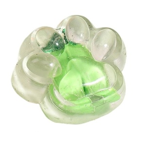 Jucarie Antistres Squishy, Flippy, Labuta de Pisica Pufoasa, cu Revenire Lenta, 7 x 6.5 cm, Model Legume, Multicolor