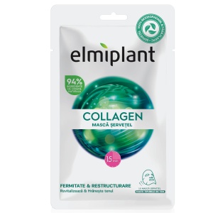 Masca Servetel Pentru Fata, Elmiplant, Collagen, Pentru Toate Tipurile de Ten, 20 ml