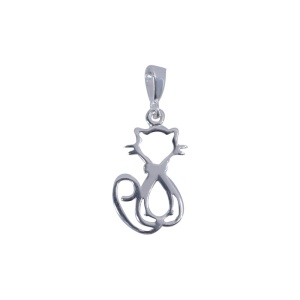 Pandantiv Argint 925, Model Pisica Contur, 1.1 g