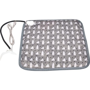 Patura electrica pentru animale de companie, Flippy, perna pentru caini, 45 x 45 cm, 28 W, 3 trepte de reglaj, perna pentru pisici, Anti-Alunecare, Gri