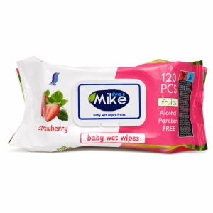 Servetele Umede, Mike Line, Fresh Strawberry, 120 Bucati, pentru Curatare Delicata si Prospetime Zilnica