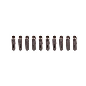 Set 10 de Cleme pentru Haine, Flippy, de Prindere pentru Pantaloni, Atasabile la Umerase, 1.6x2.3x6.35 cm, Maro