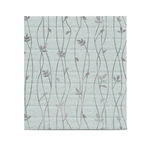 Set 10 Placi de Tapet, Flippy, Autoadezive, 70 x 77 cm, Suprafata Acoperita 5.3 mp, din PVC, Model Frunze Argintii, Gri