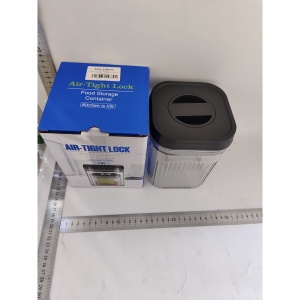 Cutie de Depozitare Alimente, Flippy, tip Container, 1.3L, Recipiente pentru Cereale in Bucatarie, Transparente cu Capac Negru - Img 2