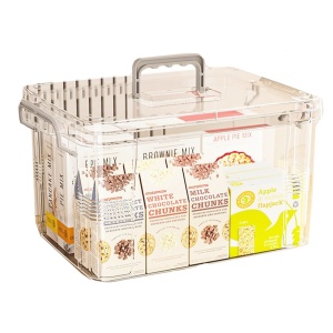 Cutie De Depozitare, Flippy, Tip Valiza, pentru Alimente, Jucarii, Accesorii, Transparenta, Marime S, 24x17x13.5 cm