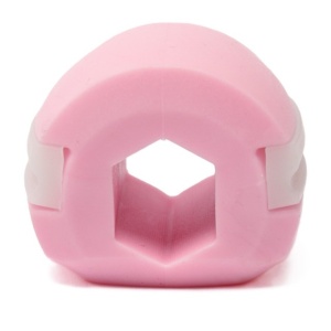 Dispozitiv de Tonifiere Faciala, Flippy, din Silicon, Corectare Mandibula/Maxilar, Roz