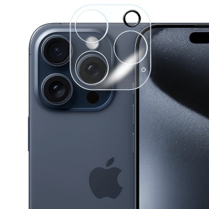 Folie Sticla pentru Camera, Flippy, Pentru Apple iPhone 16 Pro, 3D, Transparent