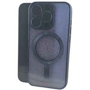 Husa de Protectie 2 in 1, Flippy, pentru Apple iPhone 15 Pro, Compatibila MagSafe, Magnetica, cu Protectie Lentila, din TPU, Albastru Marin