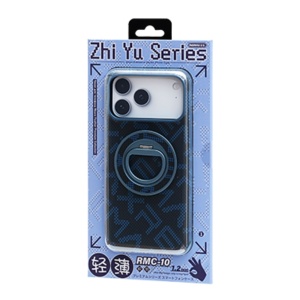 Husa pentru iPhone 17 Pro, Flippy, Carcasa de Protectie Rezistenta Ultra-subtire, Suport Magnetic, Aspect Texturat, Albastru - Img 2