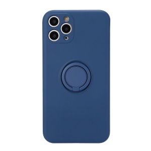 Husa protectie Flippy compatibila cu Huawei P30 Lite Liquid Silicone Ring cu suport rotativ Albastru