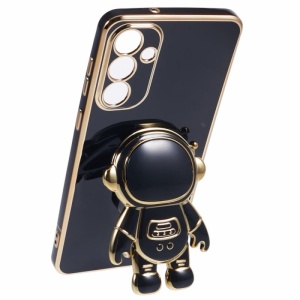 Husa Telefon 2in1, Flippy, Compatibila Samsung Galaxy S23 Ultra, Carcasa TPU cu Suport Inclus Tip Astronaut, Protectie Camere, Negru