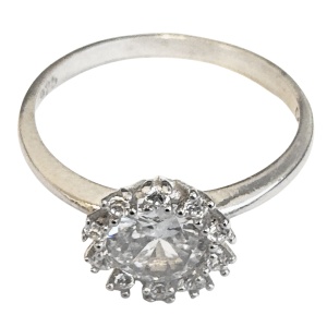 Inel din Argint 925, Jolie Silver, pentru Dama, Model Bumb cu Pietre din Zirconiu, Argintiu