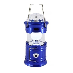 Lanternă pliabilă de camping Magic cool cu lampă disc și USB Flippy, Lanterna, Felinar, Acumulator 1200 mAh, reincarcabila, 6 LED + 1 W + 3C culori, Albastru