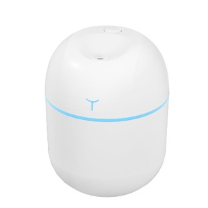 Mini Umidificator Portabil, Flippy, 2 Moduri, Aromaterapie, Silentios, Lumina Ambientala, Incarcare USB, 220 ml, 8 x 8 x 10.3 cm, Alb