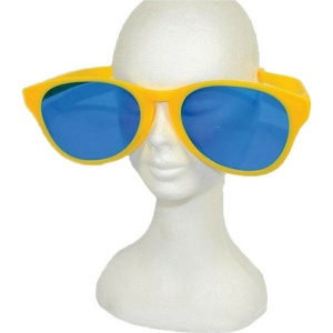 Ochelari Deghizare, Flippy, Marime Exagerata, din Plastic, 26 x 9 cm, Galben