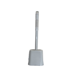 Perie de Toaleta, Flippy, cu Recipient pentru Lichid, perie din TPR, Montare fara Perfoare, 12 x 6.5 x 40 cm, Gri